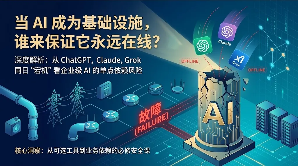 ChatGPT、Claude、Grok 同日 “宕机”：当 AI 成为基础设施，谁来保证它永远在线？